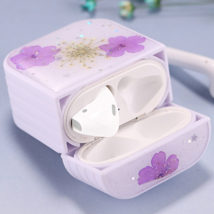 For AirPods 1 / 2 Beautiful Ladies Flowers Pattern Wireless Earphone Protective Case