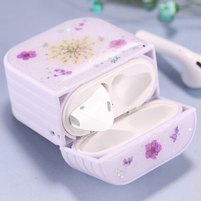 For AirPods 1 / 2 Gypsophila Flowers Pattern Wireless Earphone Protective Case