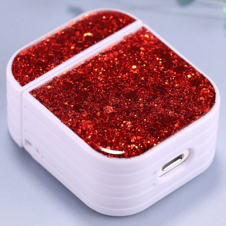 For AirPods 1 / 2 Glitter Sequins Wireless Earphone Protective Case