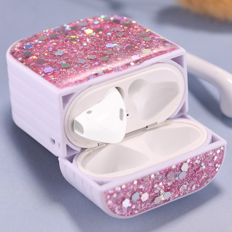 For AirPods 1 / 2 Glitter Sequins Wireless Earphone Protective Case