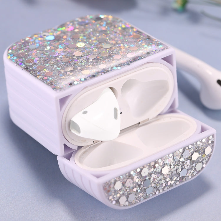 For AirPods 1 / 2 Glitter Sequins Wireless Earphone Protective Case