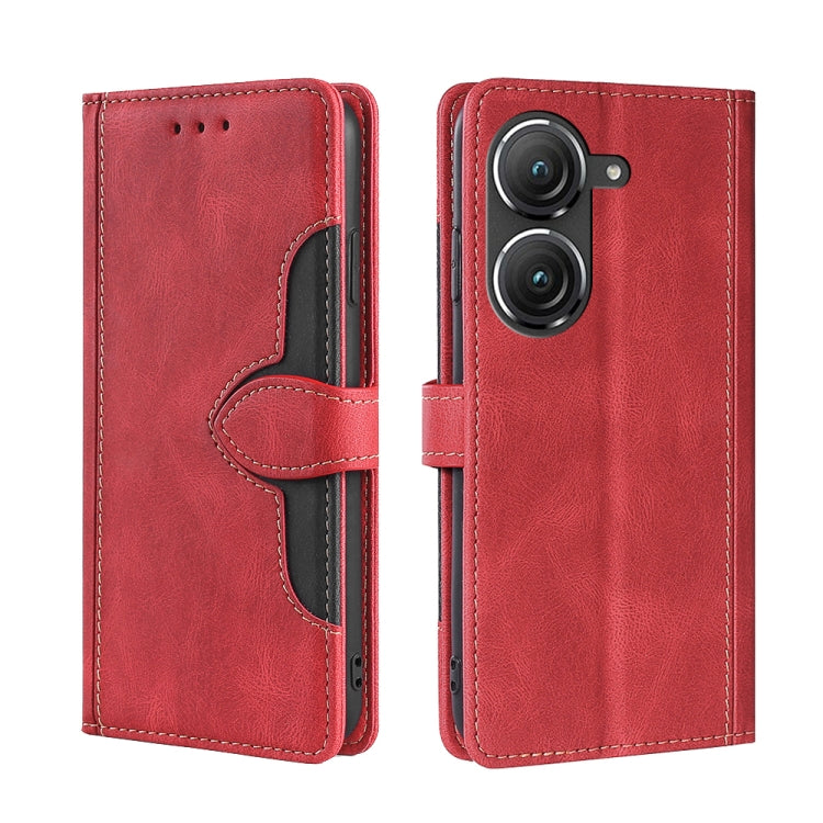 Skin Feel Magnetic Buckle Leather Phone Case