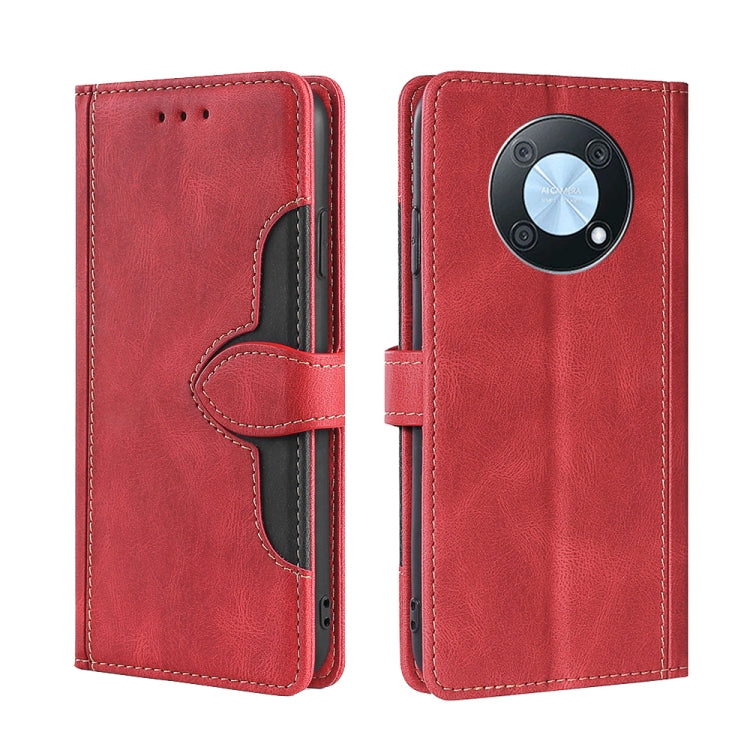 Skin Feel Magnetic Buckle Leather Phone Case