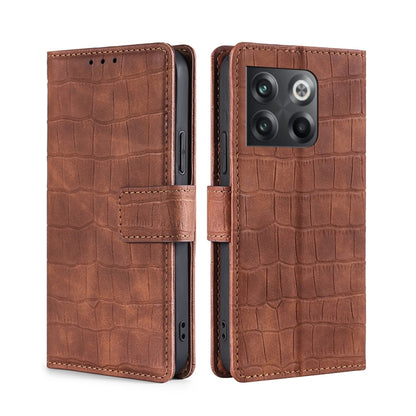Skin Feel Crocodile Magnetic Clasp Leather Phone Case