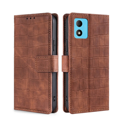 Skin Feel Crocodile Magnetic Clasp Leather Phone Case