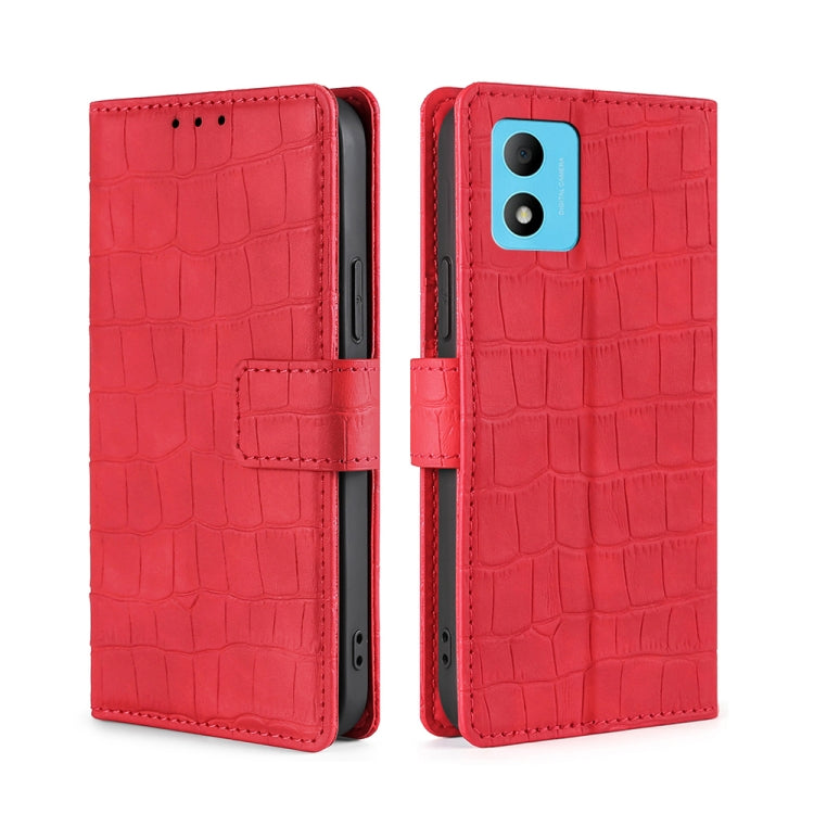 Skin Feel Crocodile Magnetic Clasp Leather Phone Case