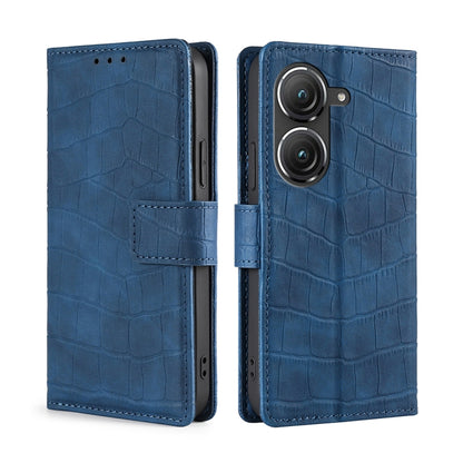 Skin Feel Crocodile Magnetic Clasp Leather Phone Case