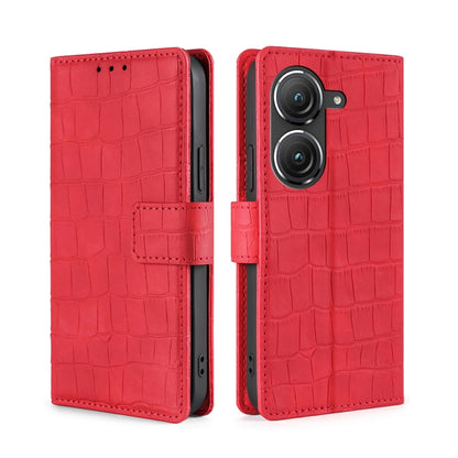 Skin Feel Crocodile Magnetic Clasp Leather Phone Case