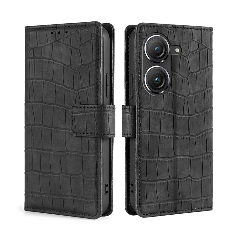 Skin Feel Crocodile Magnetic Clasp Leather Phone Case