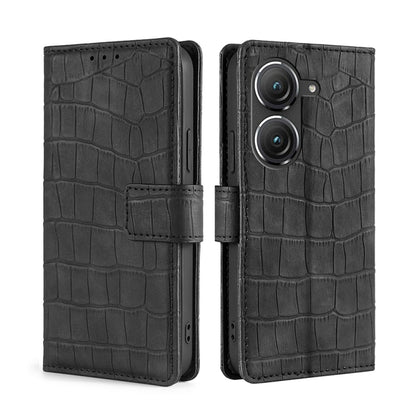 Skin Feel Crocodile Magnetic Clasp Leather Phone Case