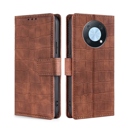 Skin Feel Crocodile Magnetic Clasp Leather Phone Case