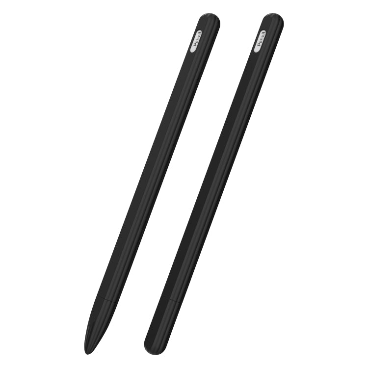 3 in 1 Striped Liquid Silicone Stylus Case with Two Tip Caps