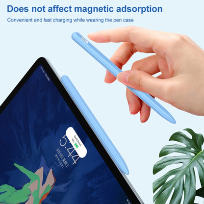 3 in 1 Striped Liquid Silicone Stylus Case with Two Tip Caps