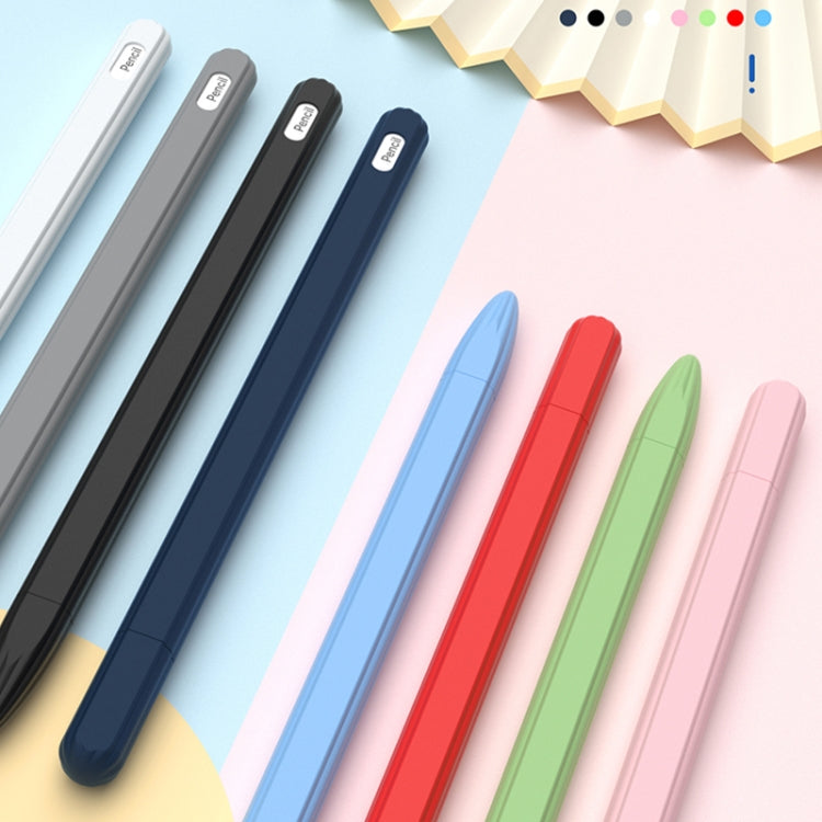 3 in 1 Striped Liquid Silicone Stylus Case with Two Tip Caps