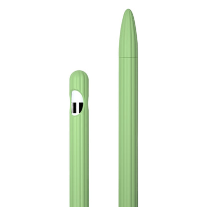 3 in 1 Striped Liquid Silicone Stylus Case with Two Tip Caps