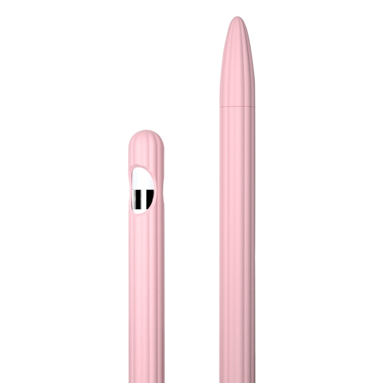 3 in 1 Striped Liquid Silicone Stylus Case with Two Tip Caps