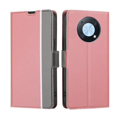 Twill Texture Side Button Leather Phone Case