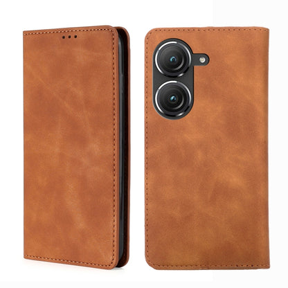 Skin Feel Magnetic Horizontal Flip Leather Phone Case