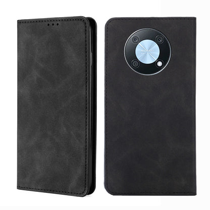 Skin Feel Magnetic Horizontal Flip Leather Phone Case