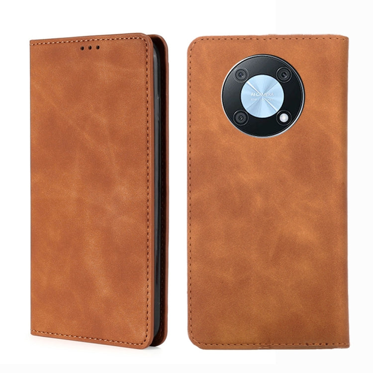 Skin Feel Magnetic Horizontal Flip Leather Phone Case