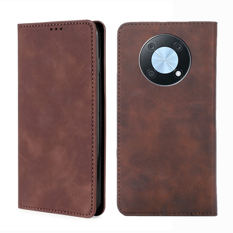 Skin Feel Magnetic Horizontal Flip Leather Phone Case