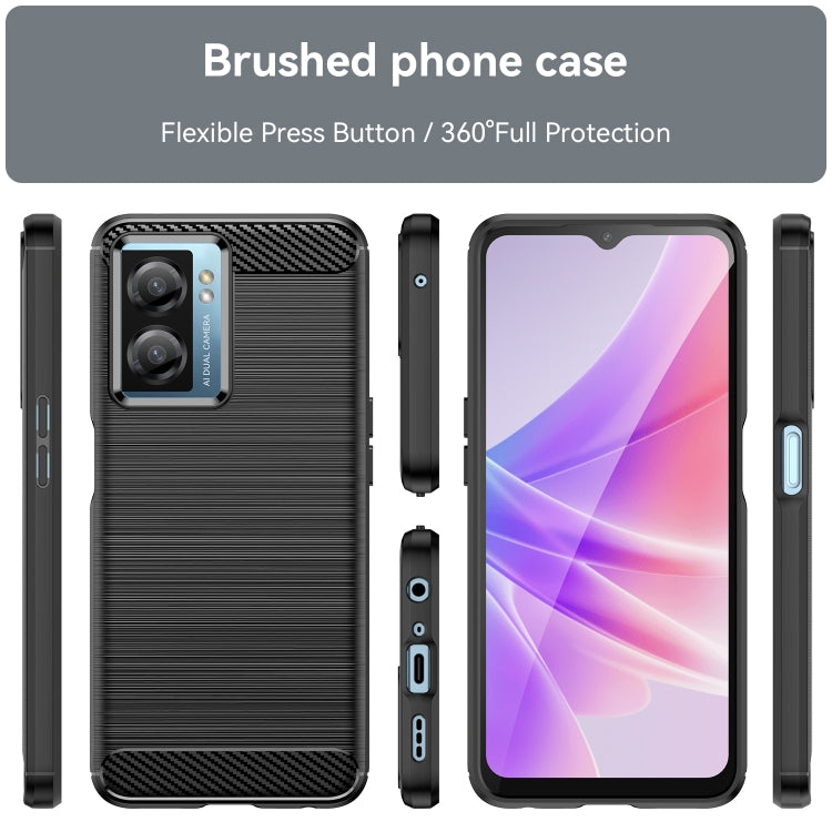 Brushed Texture Carbon Fiber Shockproof TPU Phone Case