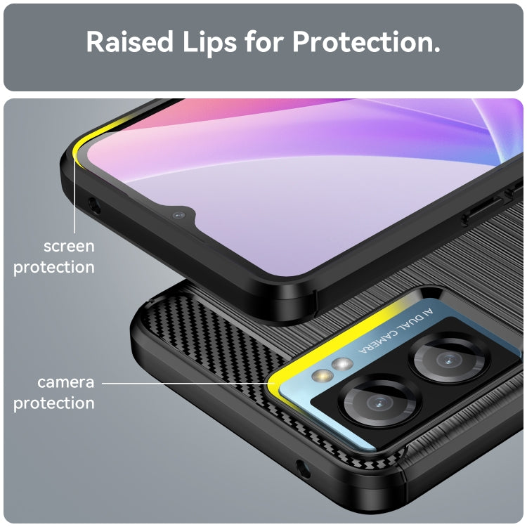 Brushed Texture Carbon Fiber Shockproof TPU Phone Case