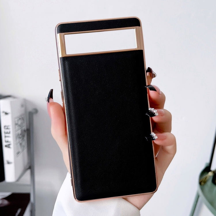 Genuine Leather Xiaoya Series Nano Electroplating Phone Case, For Google Pixel 6, For Google Pixel 7
