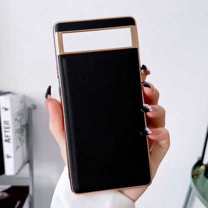 Genuine Leather Xiaoya Series Nano Electroplating Phone Case, For Google Pixel 6, For Google Pixel 7