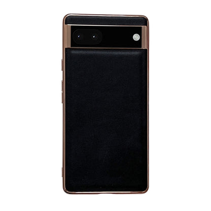Genuine Leather Xiaoya Series Nano Electroplating Phone Case, For Google Pixel 6, For Google Pixel 7