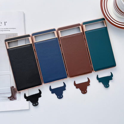 Genuine Leather Xiaoya Series Nano Electroplating Phone Case, For Google Pixel 6, For Google Pixel 7