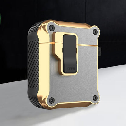 Wireless Earphone Eagle Electroplating Protective Case with Hook, For AirPods 1 / 2, For AirPods Pro, For AirPods 3