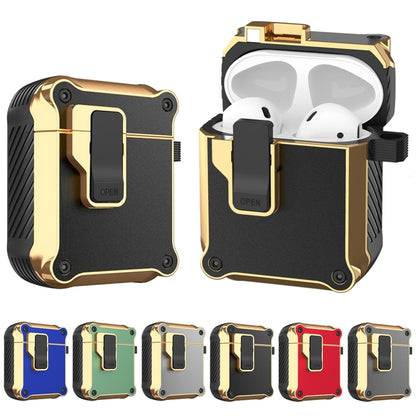 Wireless Earphone Eagle Electroplating Protective Case with Hook, For AirPods 1 / 2, For AirPods Pro, For AirPods 3