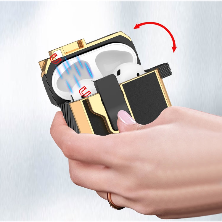 Wireless Earphone Eagle Electroplating Protective Case with Hook, For AirPods 1 / 2, For AirPods Pro, For AirPods 3