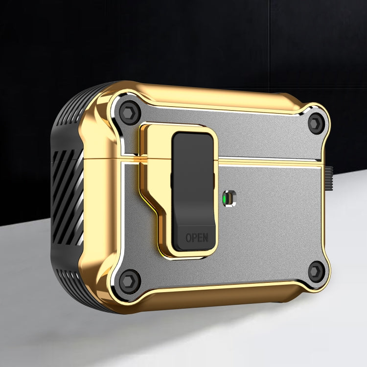 Wireless Earphone Eagle Electroplating Protective Case with Hook, For AirPods 1 / 2, For AirPods Pro, For AirPods 3