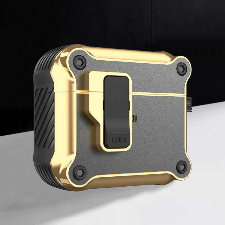 Wireless Earphone Eagle Electroplating Protective Case with Hook, For AirPods 1 / 2, For AirPods Pro, For AirPods 3