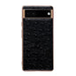 Genuine Leather Ostrich Texture Nano Electroplating Phone Case, For Google Pixel 6, For Google Pixel 7
