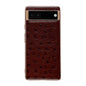 Genuine Leather Ostrich Texture Nano Electroplating Phone Case