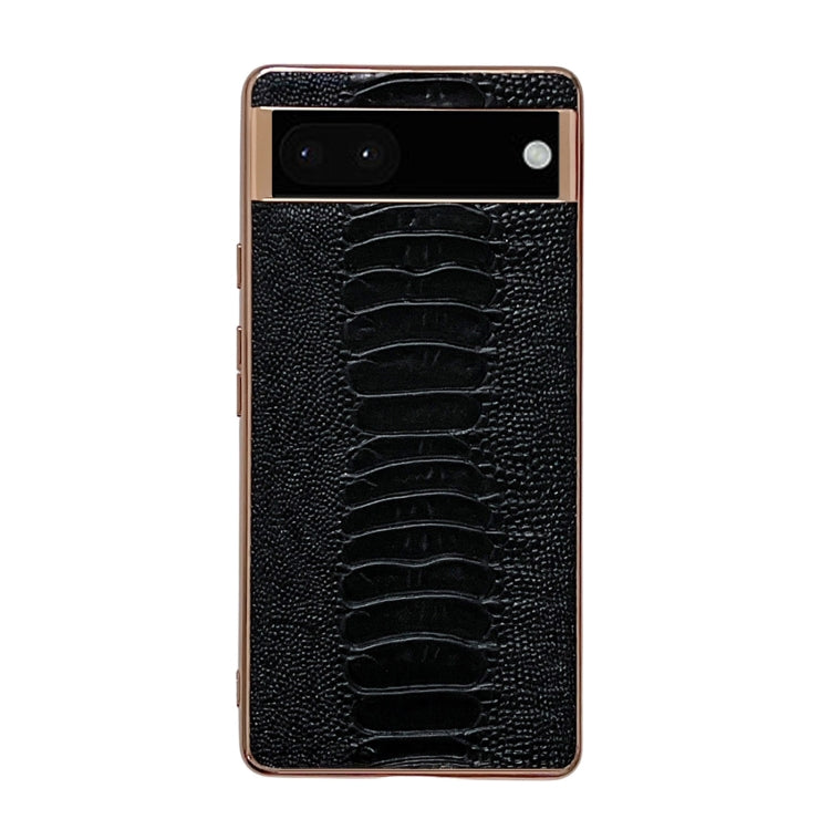 Genuine Leather Weilai Series Nano Electroplating Phone Case, For Google Pixel 6, For Google Pixel 7