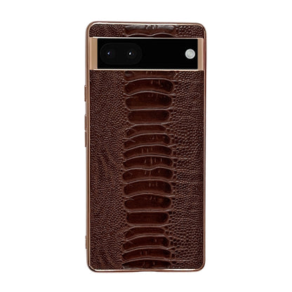 Genuine Leather Weilai Series Nano Electroplating Phone Case, For Google Pixel 6, For Google Pixel 7