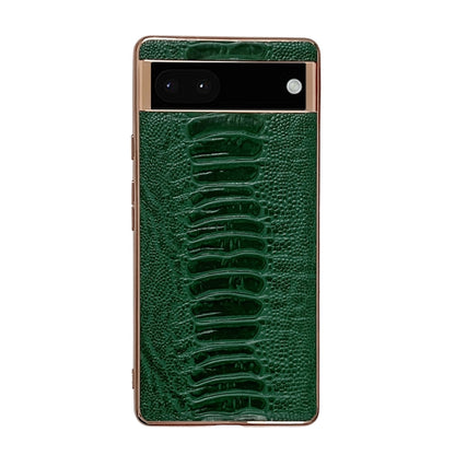 Genuine Leather Weilai Series Nano Electroplating Phone Case, For Google Pixel 6, For Google Pixel 7