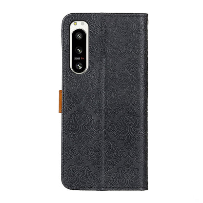 European Floral Embossed Leather Phone Case, For Sony Xperia 5 IV, For Samsung Galaxy A04 4G