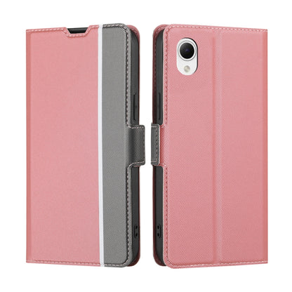 Twill Texture Side Buckle Leather Phone Case