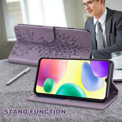 Tree & Deer Pattern Pressed Flip Leather Phone Case, For Xiaomi Redmi 10A, For Sony Xperia 10 IV