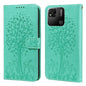 Tree & Deer Pattern Pressed Flip Leather Phone Case, For Xiaomi Redmi 10A, For Sony Xperia 10 IV