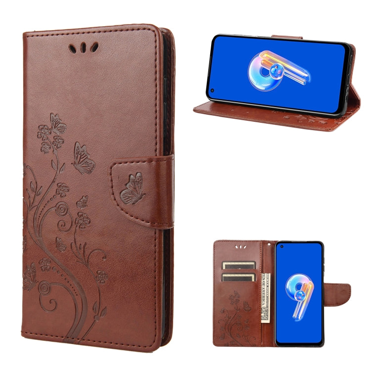 Butterfly Flower Pattern Flip Leather Phone Case, Series 1