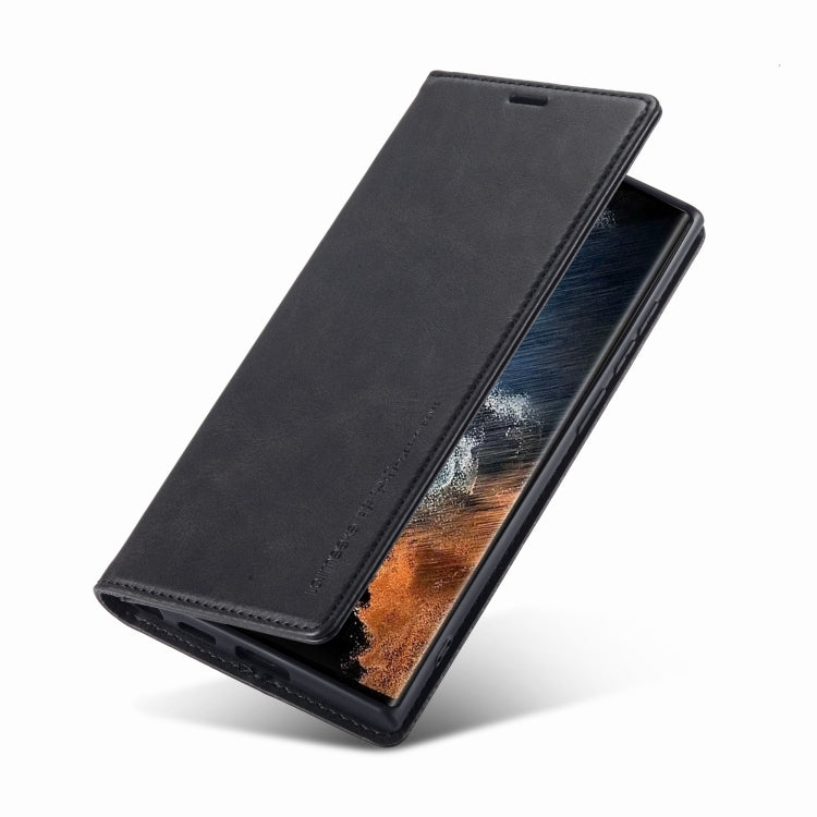 LC.IMEEKE RFID Anti-theft Leather Phone Case, For Samsung Galaxy S22 Ultra 5G
