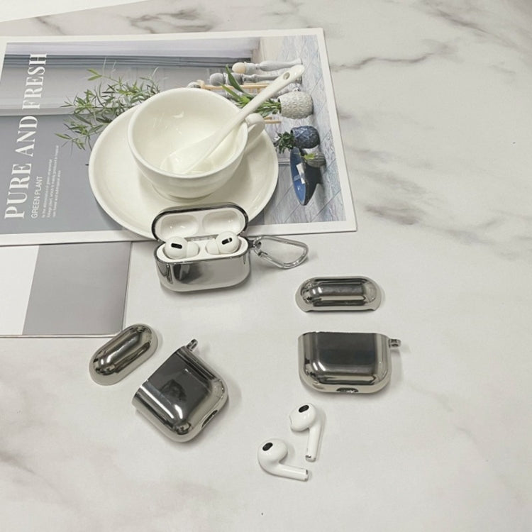 Split Electroplating TPU Earphone Protective Case with Hook, For AirPods 1/2, For AirPods 3, For AirPods Pro