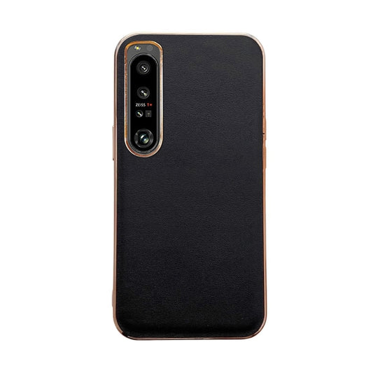 Genuine Leather Xiaoya Series Nano Plating Phone Case, For Sony Xperia 1 IV, For Sony Xperia 10 IV, For Motorola Moto Razr 2022