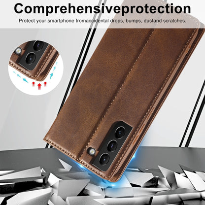 LC.IMEEKE RFID Anti-theft Leather Phone Case, For Samsung Galaxy S21+ 5G